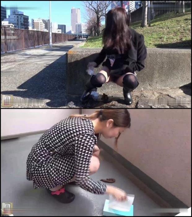 Public peeing and pooping (Self filmed girls poop in public places. - FullHD 1080p) [DLJG-246 / 581 MB]
