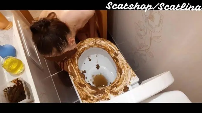 ScatLina (Dirty toilet (part 1) - FullHD 1080p) [mp4 / 1.28 GB] - Scat Download