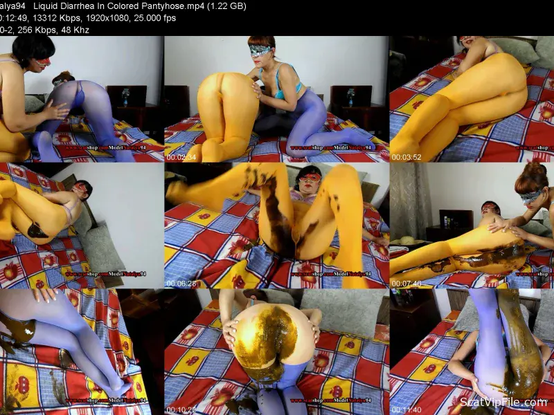 Golden Scat Girls (Liquid Diarrhea In Colored Pantyhose - FullHD 1080p) [AVC / 1.22 GB] screenshot