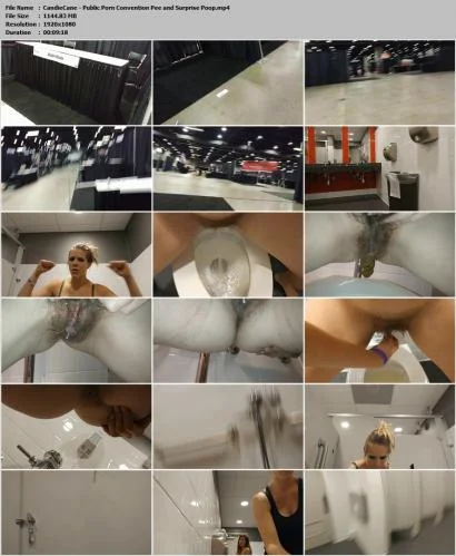 CandieCane (Public Porn Convention Pee and Surprise Poop - FullHD 1080p) [mp4 / 1.12 GB] screenshot