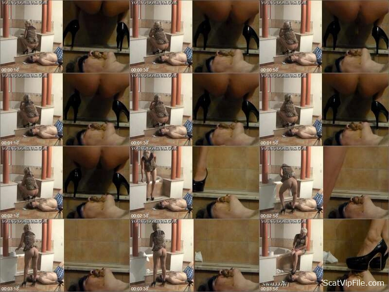 Scat Porn with Stupid Slaves- Floor Poop Part 2 with Enema screenshot