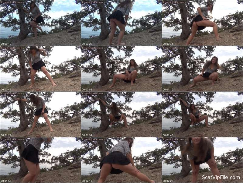 Nadya Pooping Outdoors in Extreme Scat Porn Video screenshot