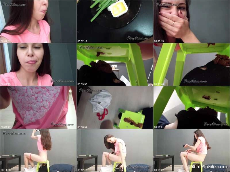 PooAlina's Russian Scat clip: Heavy Pooping and Shit Eating screenshot