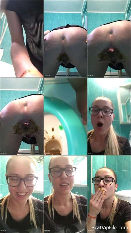 Ella Gilbert Takes a Huge Shit in Friend's Toilet- Dirty Peeing Clip screenshot