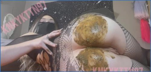 Hardcore Scat Action with KnkyKttn97 in Brown Buns from DepScat - Scat Download