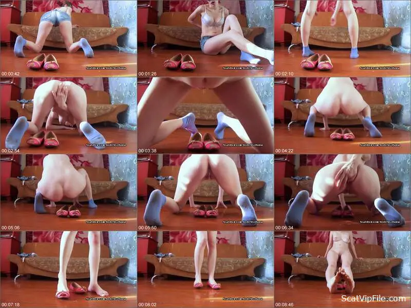 Scat Porn: Svetlana Shit for Wearing Your Flats with Pissing screenshot