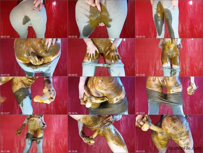 Anna Coprofield Gets Her Grey Leggings Dirty Again with Extreme Scat and Peeing screenshot