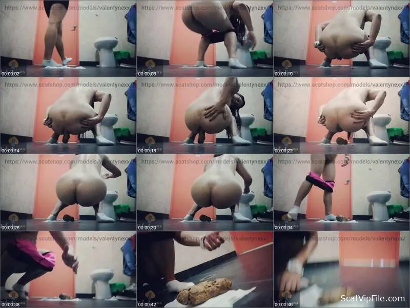 Valeria Gz in Extreme Scat Action- FullHD Poo in Public Bathroom screenshot