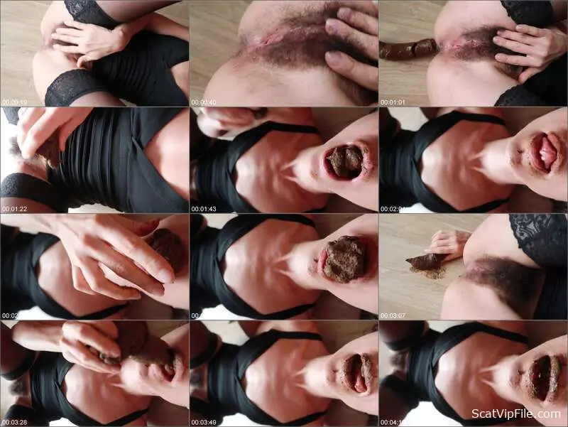 Scat Porn with Sabrina Dacos in Hot Mess Black Dress German Toilet Play screenshot