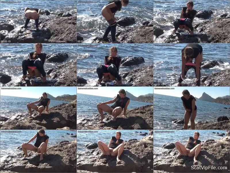 Nadya's Wild Pooping Clip in Crap My Pants by the Sea screenshot