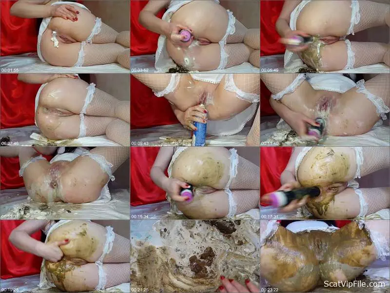 Anna Coprofield's Solo Shit Play with Whipped Cream screenshot