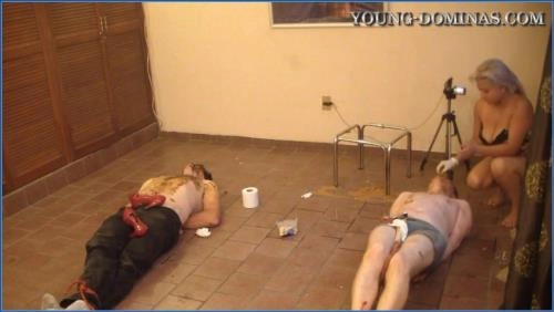 Stupid Slaves in Dirty Facesitting and Enema clip- Double Slave Part 7 - Scat Download