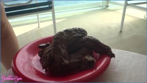 Goddess Ryan Delivers Massive Public Scat video on Cruise Balcony - Scat Download