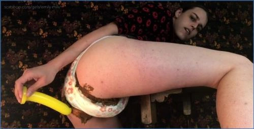 Emily Milk's Diaper Poo and Dildo Smearing video - Scat Download