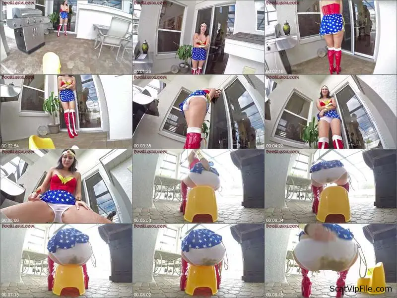 Jessica Valentino's Hardcore Farting and Smearing in Wonder Women Messy Panty Poop screenshot