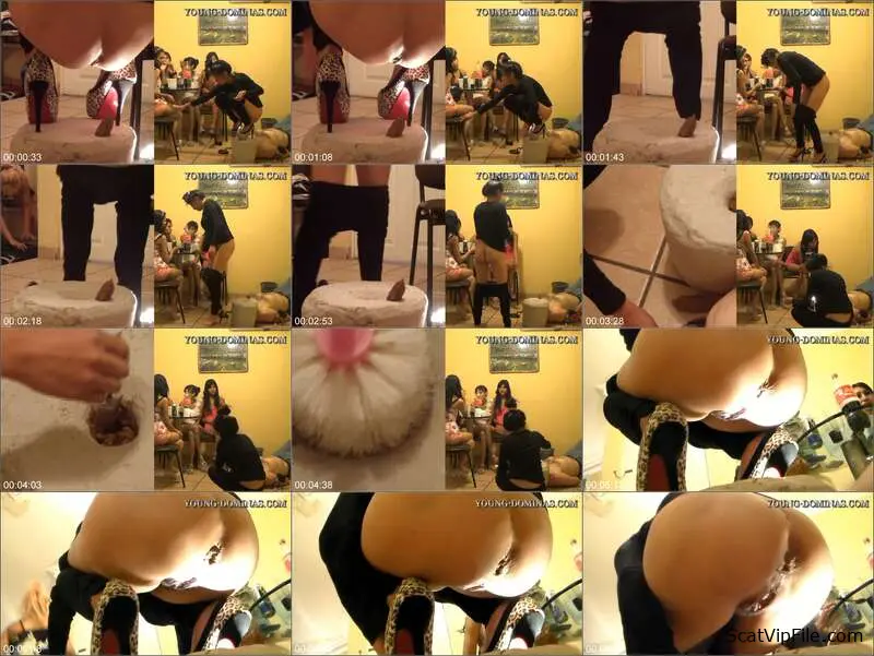Scat Porn with Stupid Slaves in Femdom Shitting Clip Part 1 screenshot