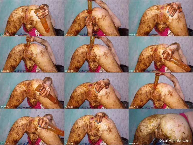 Anna Coprofield in Hardcore Scat and Shit Eating Solo clip screenshot