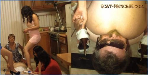 Abuse Toilet Man in Kitchen- Scat Feeding with Sofia - Scat Download