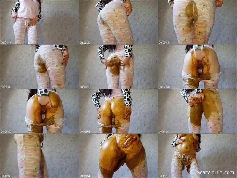 Anna Coprofield Shits and Farts in Her Old Pajama Pants- Scat Porn Video screenshot