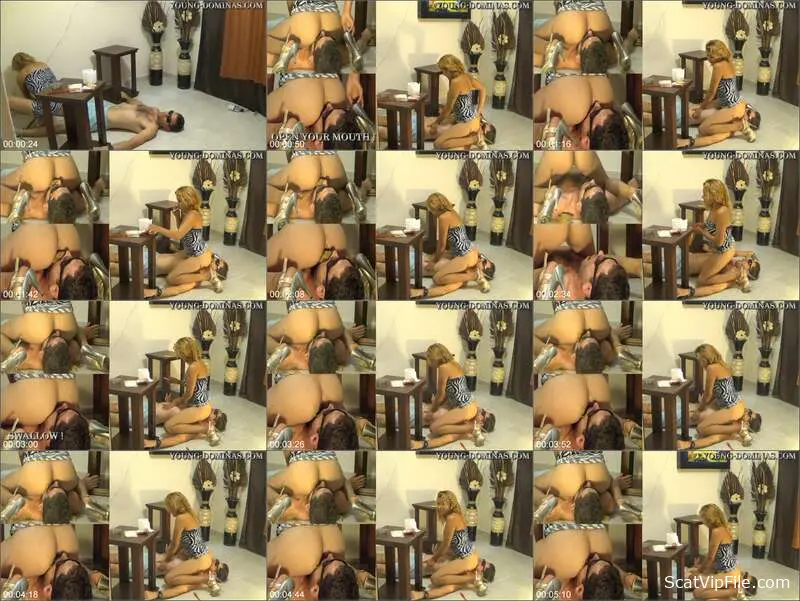 extreme Scat and Shit Eating with Stupid Slaves in Floor Shitting Part 1 screenshot