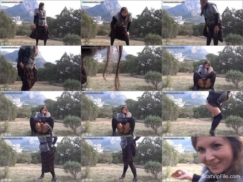 Nadya Goes Nasty in Extreme Outdoor Scat Action screenshot