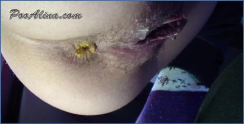 PooAlina poops in car and eats it- Russian extreme scat - Scat Download