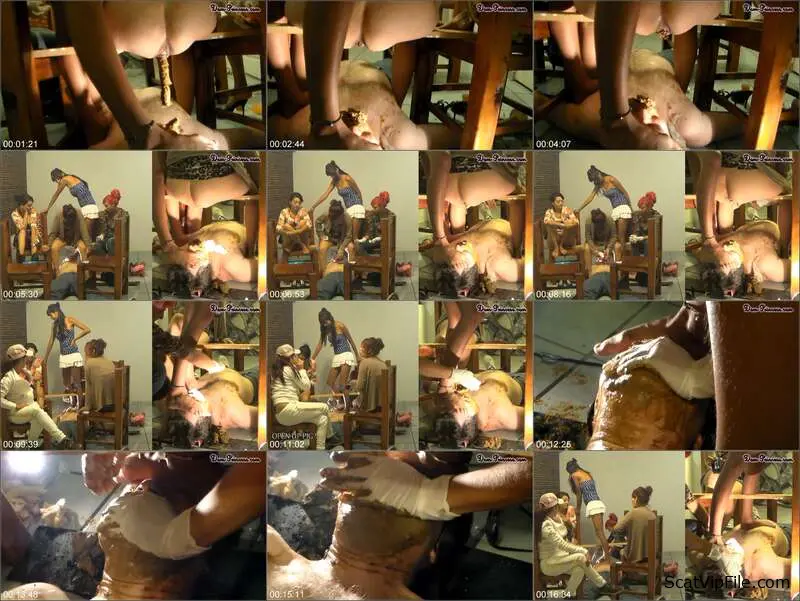 Valery in extreme Scat Femdom Clip- Holding His Head Down While We Poop Part 3 screenshot