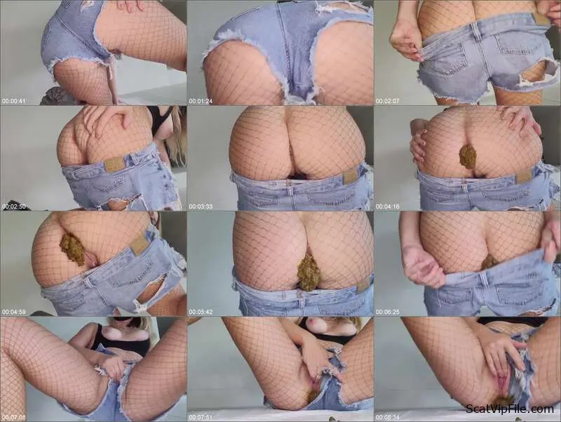 BetweenMyCheeks Outdoor Shitting & Toy Play - Fishnet Filled Fun screenshot