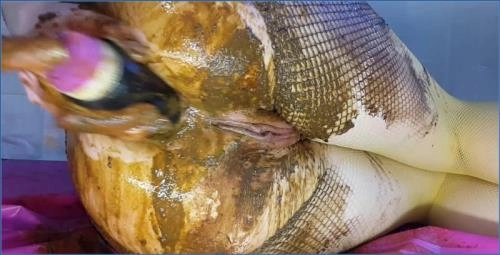 Anna Coprofield Shows Off Prolapse and Polish Scat Action in Fishnet - Scat Download