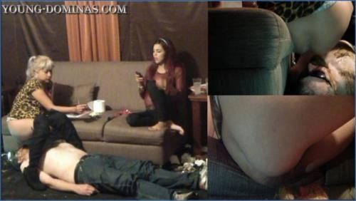 Stupid Slaves Smothers Submissive with Sordid Puke and Shit - Scat Download