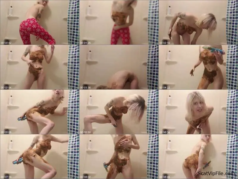 xxecstacy Defecates in Christmas Leggings with Dildo and Toy Fun screenshot