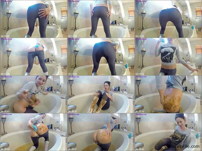 PooAlexa's Outdoor Enema Smearing - Pantyhose, Feet, and High Heels screenshot