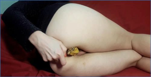 Scatlina Prolapses While Eating Big Shit and Wielding a Dildo - Scat Download