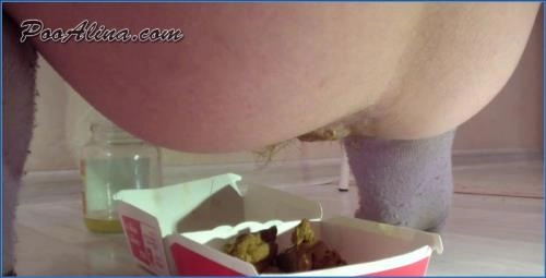 PooAlina's Hamburger Feast Turns Wild with Shit Eating and Vomit - Scat Download