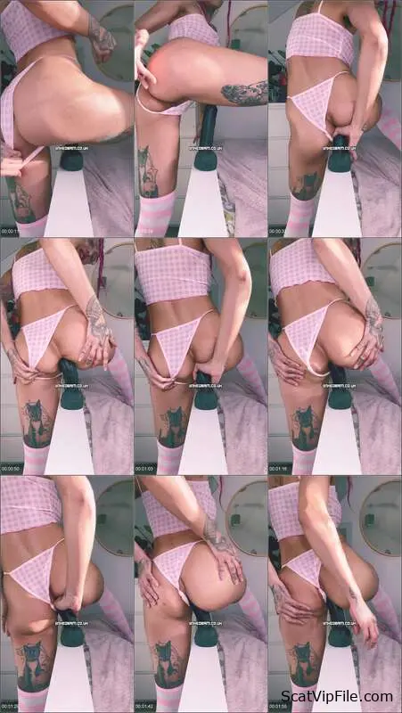 Inked Bambi's Messy Gaping Anal Spree with Foodplay and Shit Smearing screenshot