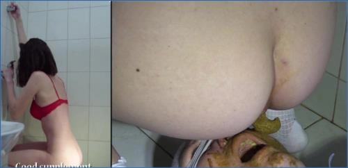 MilanaSmelly Facesitting and Piss Drinking in Extreme Human Toilet - Scat Download