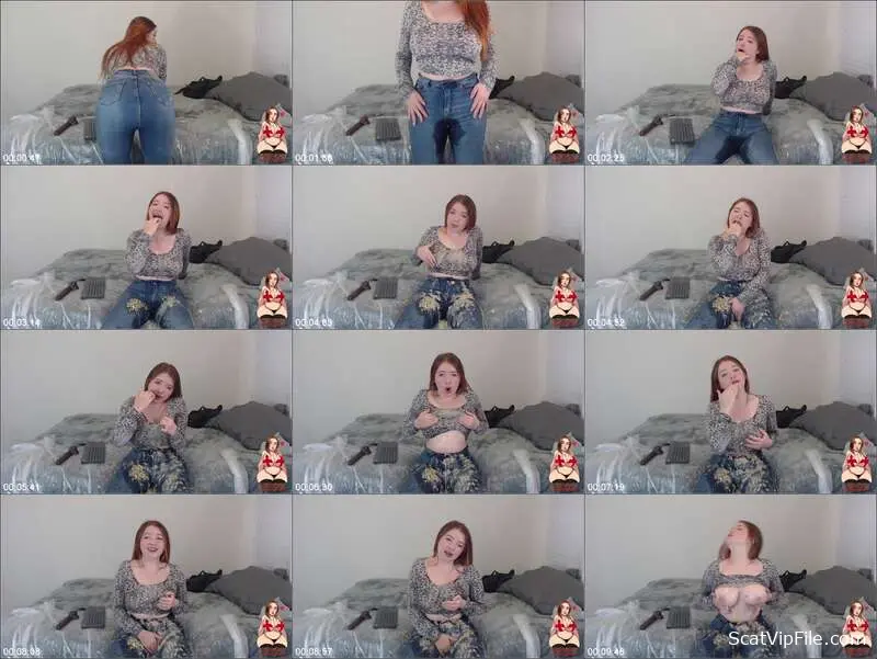 GingerCris Smears Fresh Shit on Her Big Natural Tits in Dirty Scat screenshot