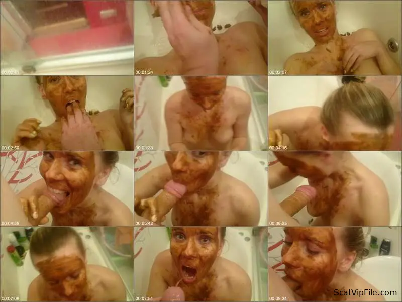 Brown wife Defiles Herself with Piss and Shit in Wild Scat Action screenshot
