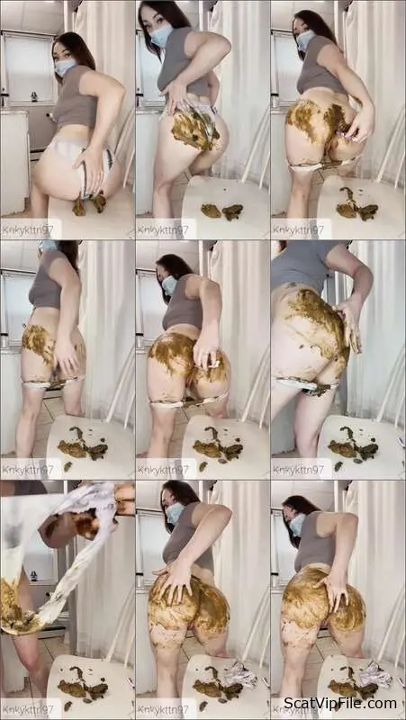 KnkyKttn97 Poops on a Toothbrush with Big Toys - Anal Defecation Fun screenshot