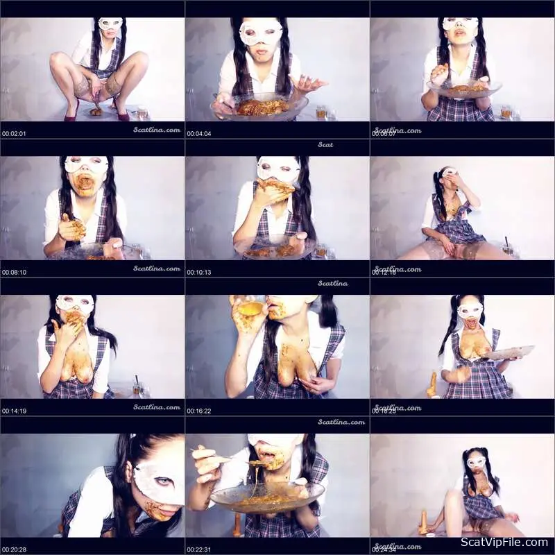 Scat Lina Eats and Smears Fresh Poop in Mucky Shitting Frenzy screenshot