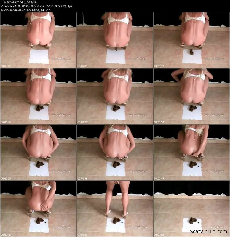 Scat Porn with Ana Didovic- Anal Pooping Milf in Fitness Clip screenshot