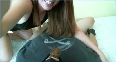 HotScatWife- Pissing and Shitting in His Mouth - Scat Download
