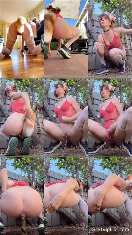 VibeWithMolly Scat Porn with Piss and Shit Outdoor Pet Play porn screenshot
