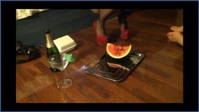 Mistress Antonella takes femdom to the extreme with watermelon, caviar, champagne, and hardcore scat - Scat Download