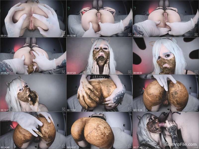 Watch Betty The Black Eyes Catwomen Eat Her Own Shit in FullHD screenshot