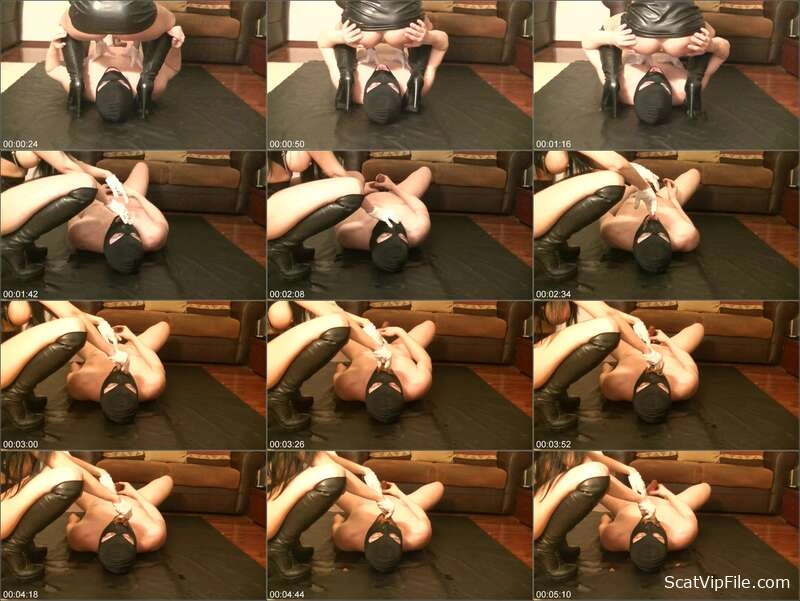 Femdom Scat Porn with Mistress Antonella Shitting and Farting screenshot