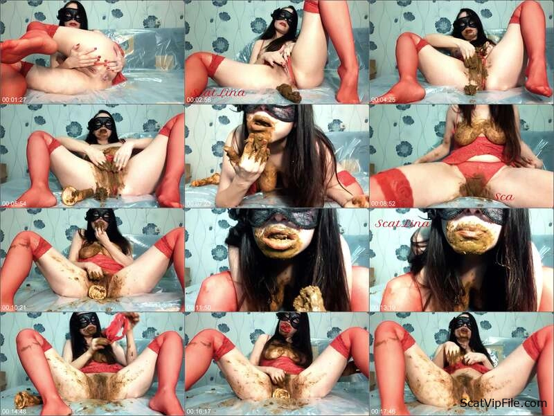 Scatlina in Red Thongs and Shit Eaten Video 💩 screenshot