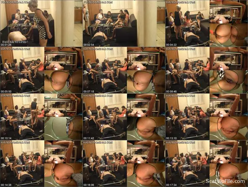 Stupid Slaves Femdom Clip: Enema and Farting in Hardcore Toilet Facesitting screenshot